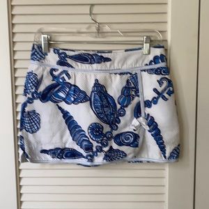 Lilly Pulitzer Skort with nautical shell design